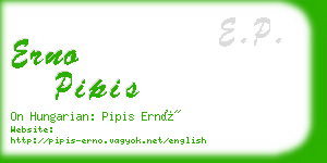 erno pipis business card